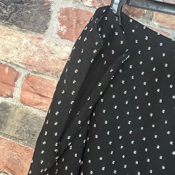 5 for $25🔥Avenue Embroidered Polka Dot Black Skirt Size 18 - Picture 4 of 6